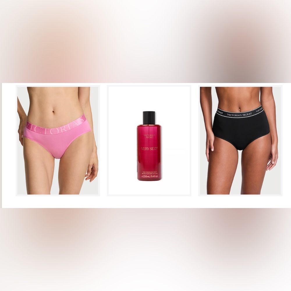 NEW- LG Victoria Secret 
2 Large Logo Full coverage Briefs 
Full size Very Sexy